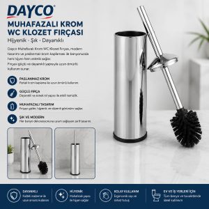 Muhafazalı Krom Wc Klozet Fırçası