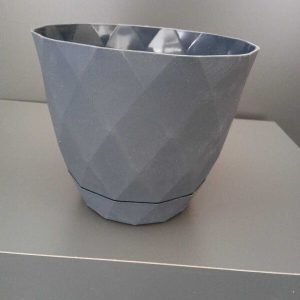Orjinal Karasu Marka Yakamoz No 2 Saksı 6 Adet Parlak Yüzey 1.30 Litre Antrasit Gri Renk